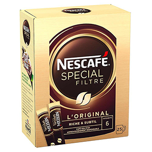 25 Sticks café Nescafé Spécial filtre