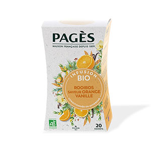 RooÃ¯bos BIO saveur Orange Vanille PAGES x20