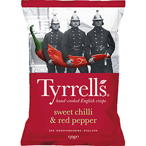 Chips piment doux paprika Tyrells 40g x 18