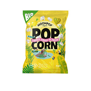 Popcorn sucrÃ© et salÃ© Bio Moonpop 35g x16 