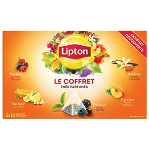 Coffret assortiment thés parfumés LIPTON x 50