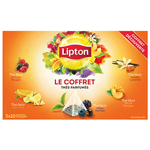 Coffret assortiment thÃ©s parfumÃ©s LIPTON x 50