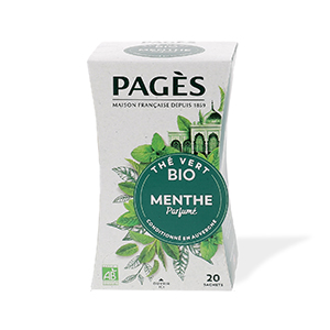 ThÃ© vert menthe bio PAGES - 20 sachets