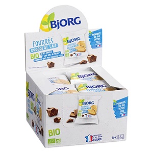2 biscuits fourrés choco lait - BJORG BIO - x20