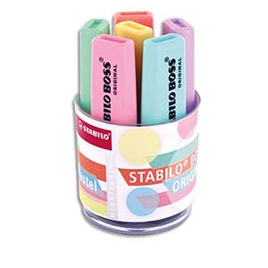 Pot de 6 surligneurs - STABILO