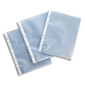 Lot de 100 pochettes perforées transparentes - ESSELTE