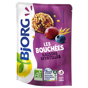 Bouchées myrtilles raisin - BJORG - 30g x80