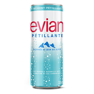 Eau pétillante - Evian - 33cl x 24 - canette