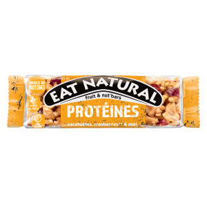 Barre de céréales protéines aux cacahuètes et miel EAT NATURAL - 40Gx12