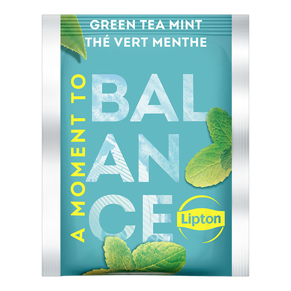 LIPTON Boîte de 100 sachets fraicheur de thé menthe