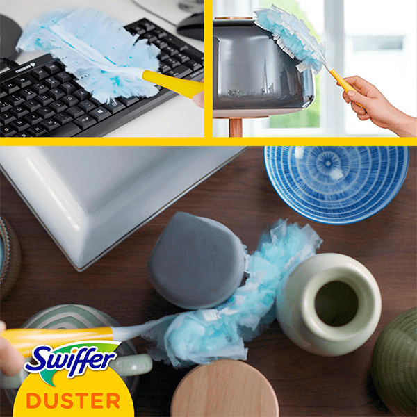 Plumeau Swiffer manche + 4 recharges