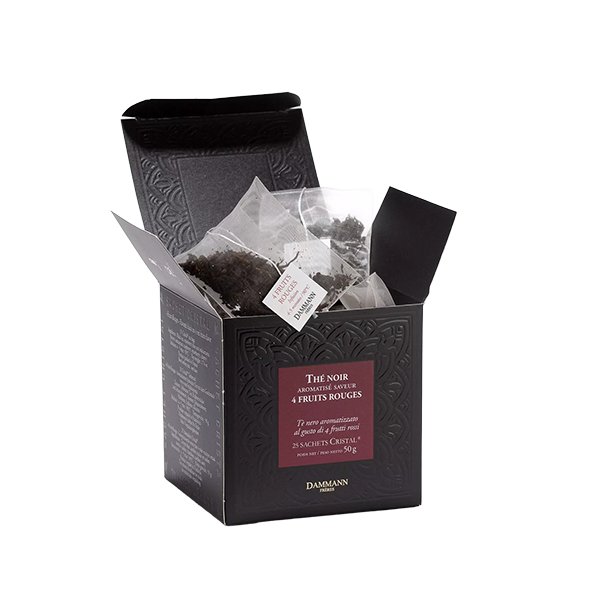 Boite de 25 sachets de thé noir 4 fruits rouges - DAMMANN