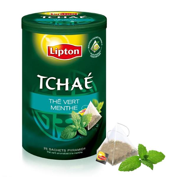 Thé vert Tchaé menthe LIPTON - 25 sachets - Achat pas cher