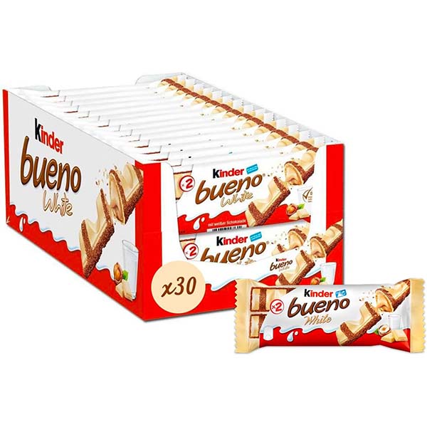 Barre chocolat - KINDER BUENO WHITE - x30