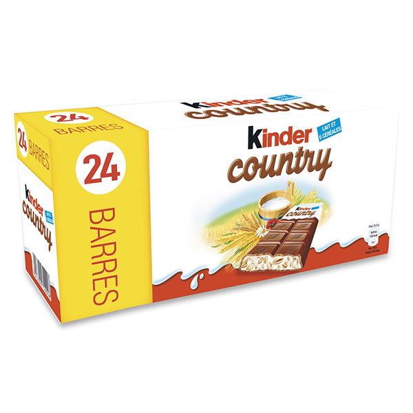 Barre céréales et chocolat - KINDER COUNTRY - x24