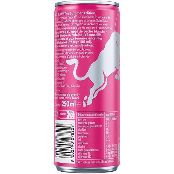 RED BULL Pêche blanche 25clx24