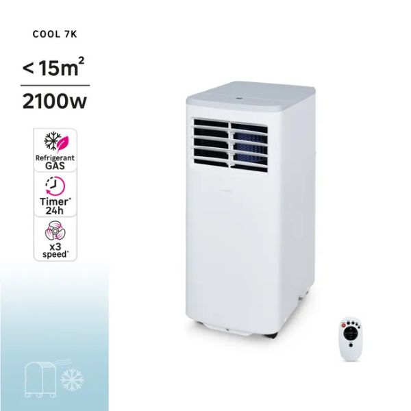 Climatiseur mobile - COOL - 2100 W - Télécommande infrarouge
